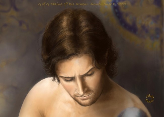 Guy of Gisborne Taking off his Armour. Anne-Louise P. 2009-2
